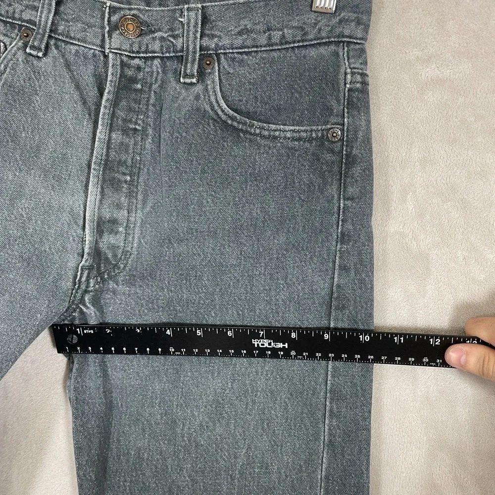 Vintage Levis 501 Jeans Mens 30x30 (fit 29x29) Black Gray Made in USA 90s Button